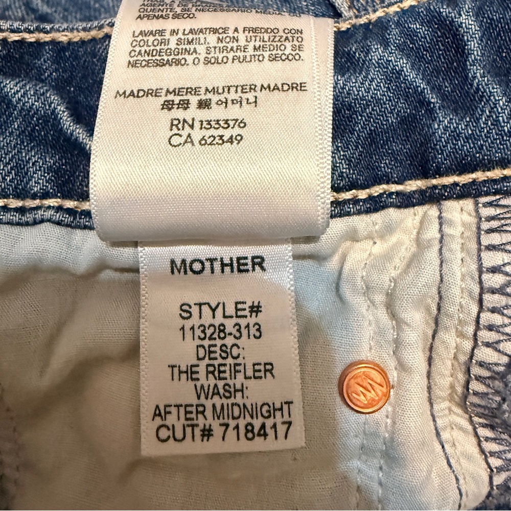 Mother Reifler Jeans After Midnight Wash size 24 - Picture 9 of 16